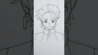 tanjiro easy drawing thanks for watching #ada #art #drawing #artist #anime ✨