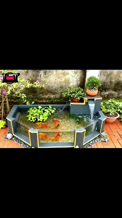 Tutorial cara membuat kolam ikan hias minimalis keren dari bahan sederhana #tutorial #diy #shots