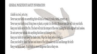 The Cub Scouts & Knife Safety