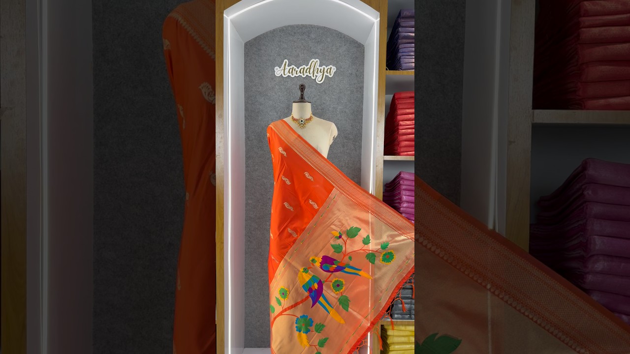 Pure Paithani Multicolor Parrot Weaving Motif Pallu Dupatta