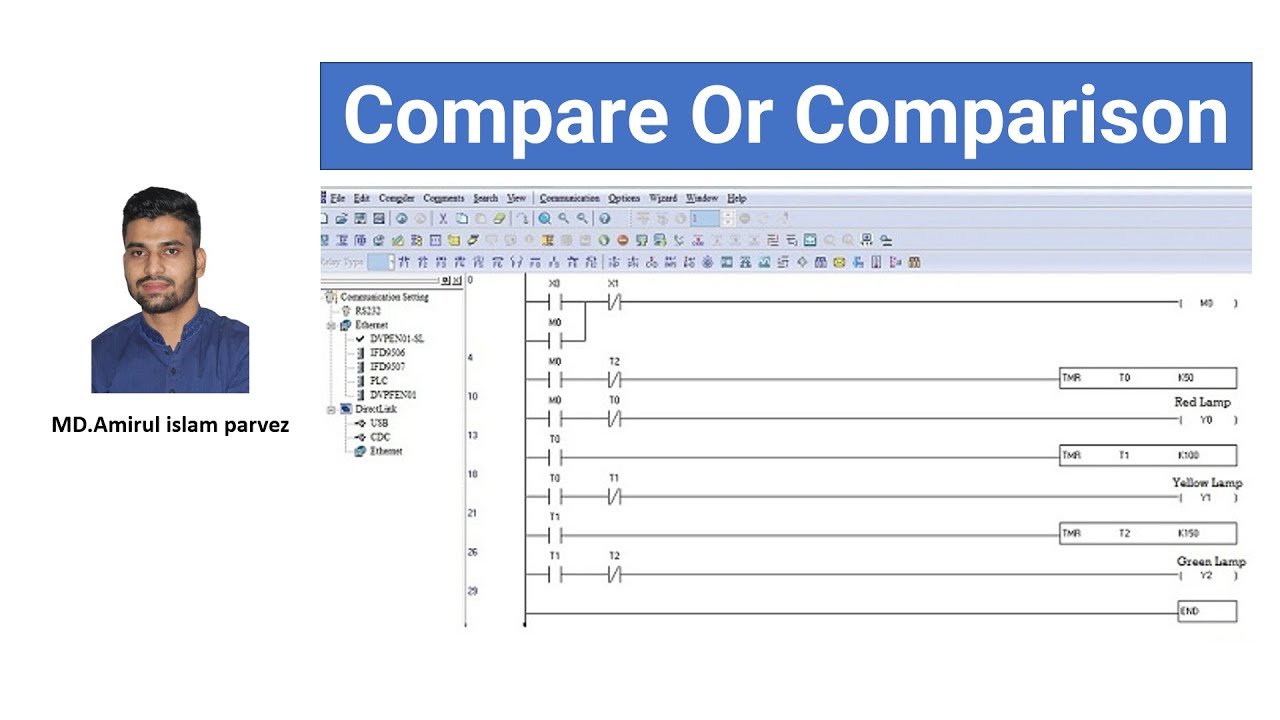 Compare Instructions in WPLSoft | Delta PLC CMP Logic Explained [Bangla ...