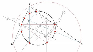 How to draw the Nine-Point Circle of a given Triangle (9-Point Center)