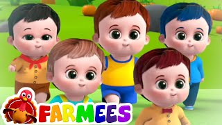 five little babies jumping on the bed more nursery rhymes kids songs by farmees