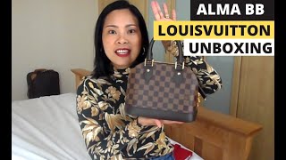 I GOT IT😃 UNBOXING Louis Vuitton Alma BB Damier Azur 