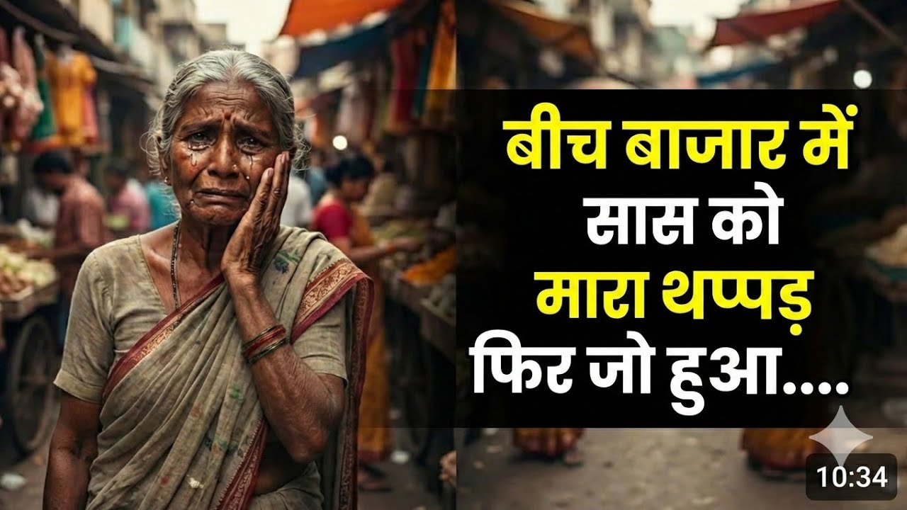 बहु ने अपनी सास को बीच बाजार में मारा थप्पड़ फिर बेटे ने जो बहु के साथ किया। देखिए पूरा वीडियो..