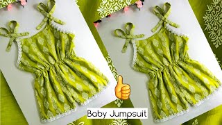 Latest 6-9 months Baby Jumpsuit cutting and stitching || Baby girl Romper Dress @anyonecansew