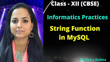 String Function | MYSQL function | class 12 IP | Easy learning | Scalar function | CBSE