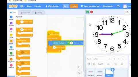 Kodlama Dersi Scratch Etkinliği: Saat Animasyonu