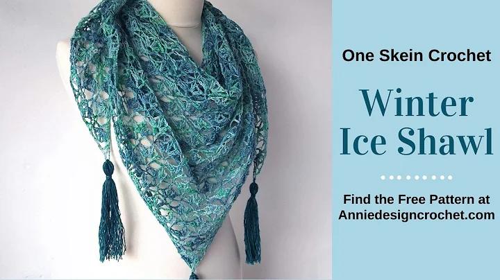 One Skein Crochet Lace Shawl - Winter Ice