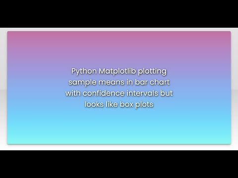 Python Matplotlib plotting sample means in bar chart with confidence intervals but looks like bo...