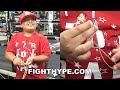 ANDY RUIZ SON GETS GOLD GIFT FROM TEAM CANELO; STUNTIN "NO BOXING, NO LIFE" NECKLACE FROM REYNOSO