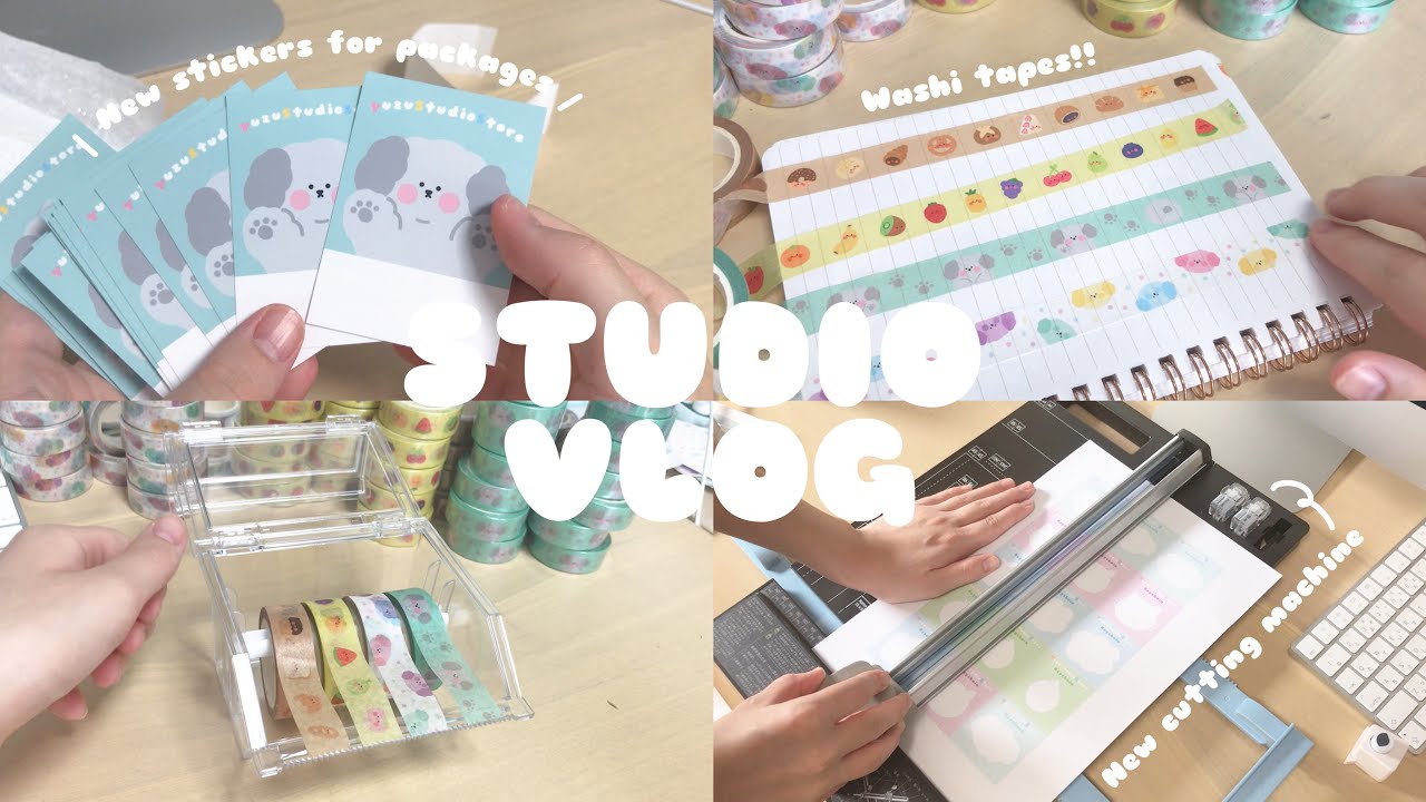 (ENG) STUDIO VLOG 🍞 | オリジナルマスキングテープ完成 | My first ever washi tapes!