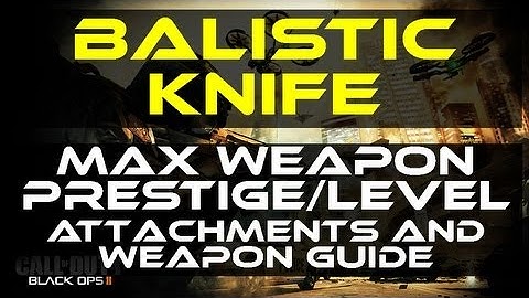Black Ops 2 - Balistic Knife Max Prestige/Level Gun Guide by Product Shard