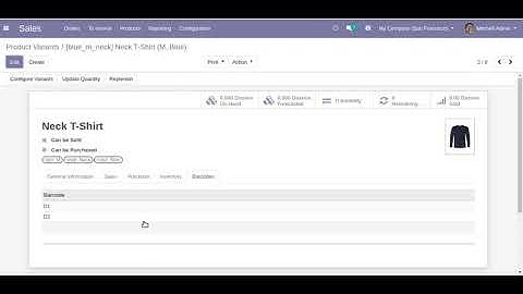 Import Product Variant--Multi Barcodes Odoo