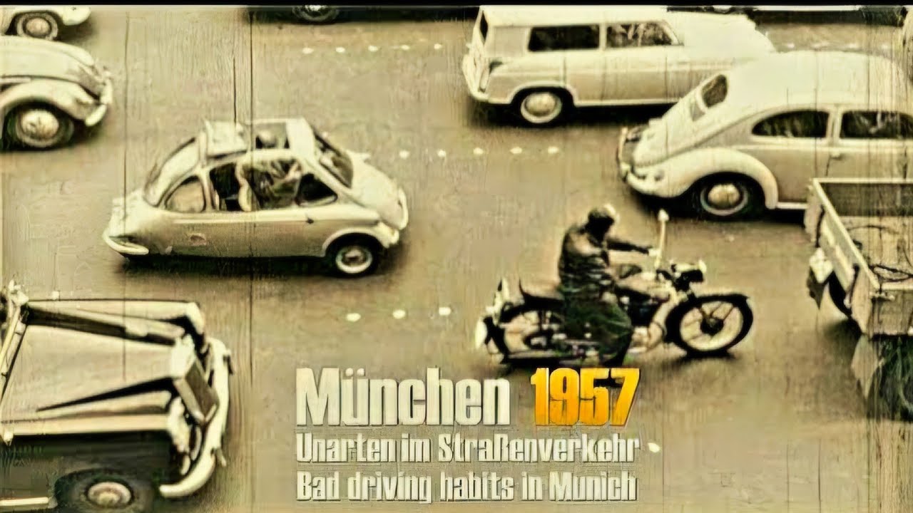 München 1957 - Unarten im Straßenverkehr - bad driving habits in Munich