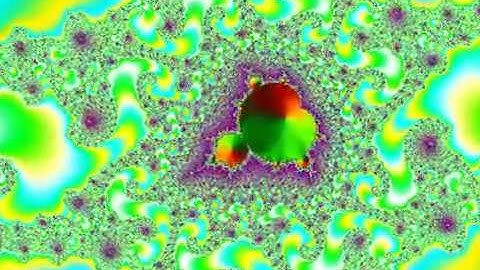 Mandelbrot fractal zoom generated in FFMPEG Linux.