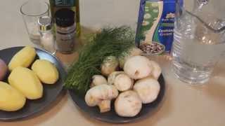 Нежный Cливочно-грибной крем-суп. Быстро, вкусно и сытно ! Нежный Cливочно-грибной крем-суп. Быстро, вкусно и сытно !