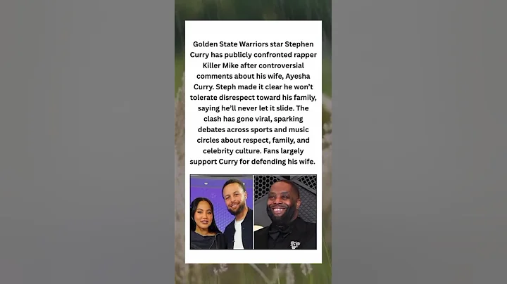 Stephen Curry CLAPS BACK at Killer Mike Over Ayesha! 👀💥 | NBA Star Defends Family 🏀❤️