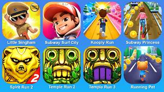 Little Singham,Subway Surf City,Kooply Run,Subway Princess,Spirit Run 2,Temple Run 2,Temple Run 3 screenshot 2