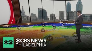 Tracking severe storms moving through Philadelphia region Sunday night