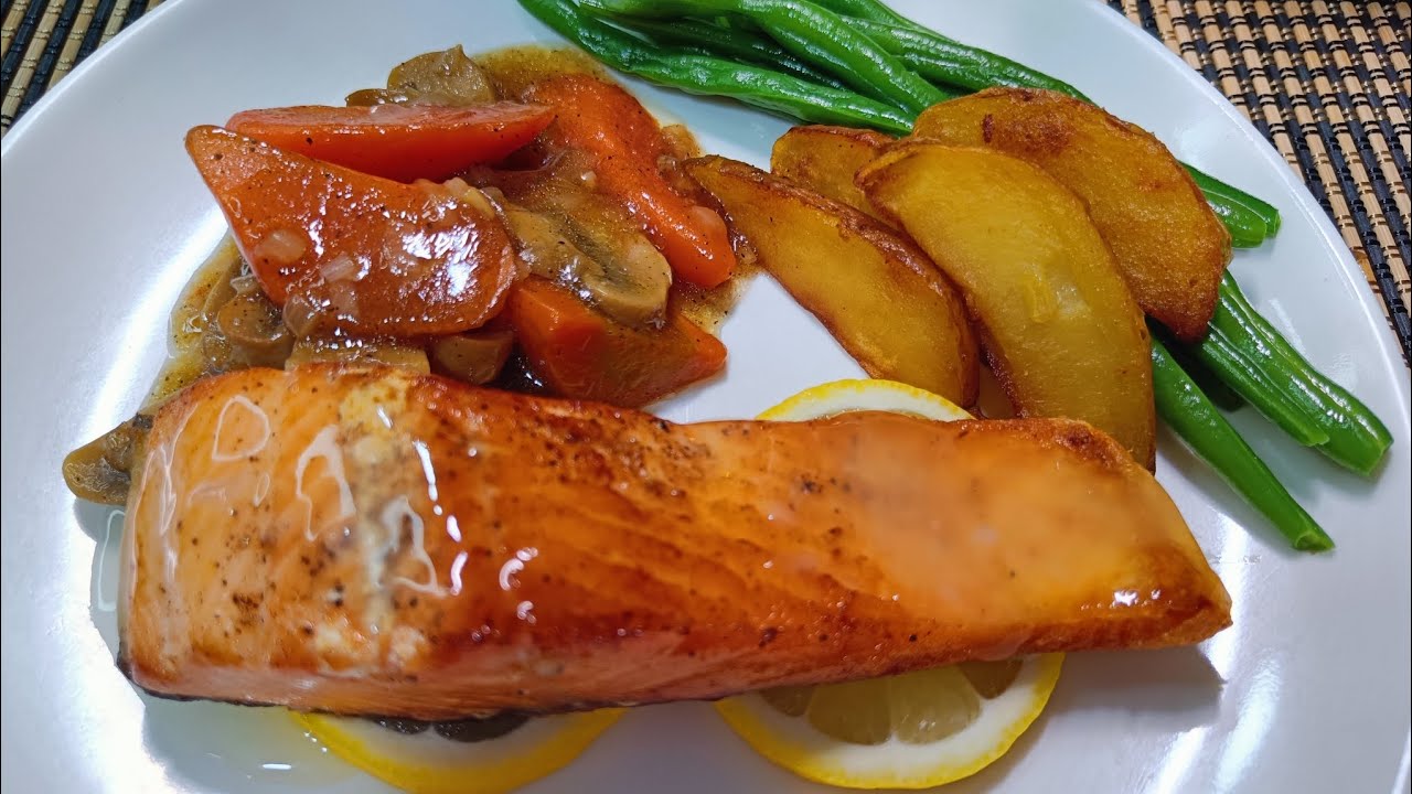 Pan Grilled Salmon With Lemon Sauce Homecookcookingwithlove YouTube