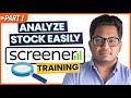 How to analyze stocks on screener website