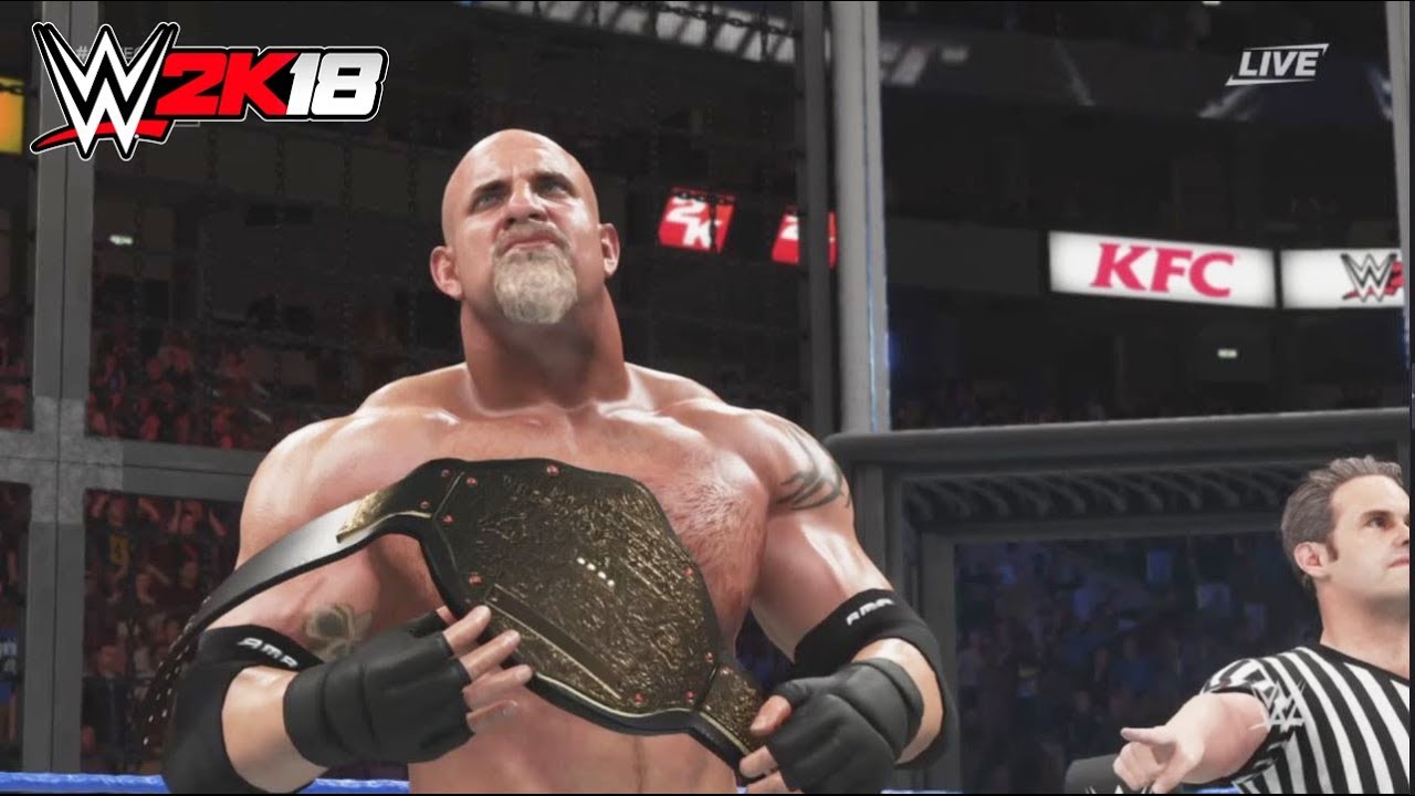 WWE 2K18 -6 Man Elimination Chamber Match-WCW Championship Match-Gameplay (PS4)