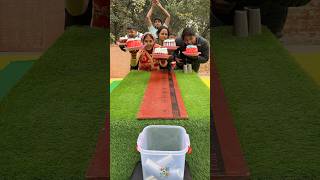 Amazing glass swipe and cake win family challenge #shorts #game