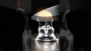 Silver Ostrich Egg Cutting ASMR 😱 Melt &amp; Statue Transformation | Satisfying Metal Art