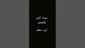 سورة التين والزيتون