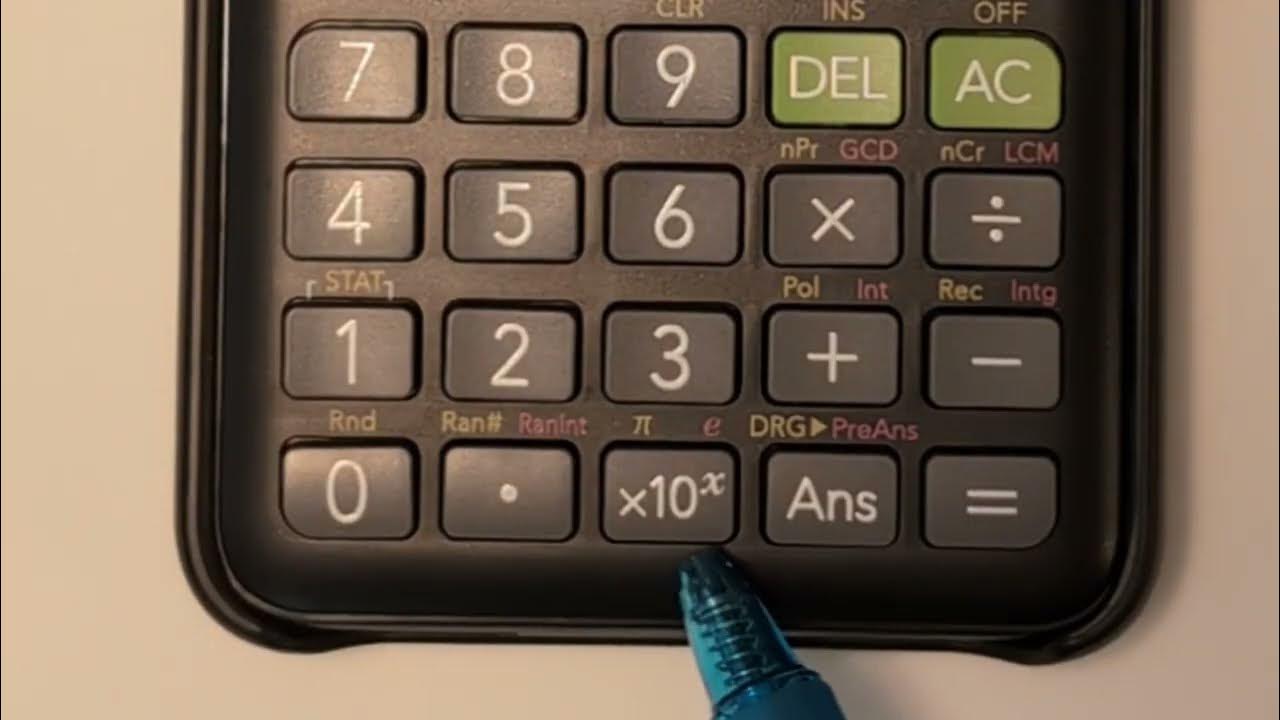 CASIO fx300ES PLUS calculator fraction to decimal, exponents