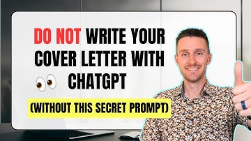 Writing a Cover Letter with ChatGPT (that doesn’t look like it was written by AI) - Prompts Included