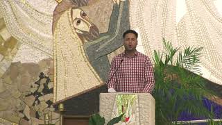 Erick Sanchez performs John Legend's "Glory" at Sacred Heart University