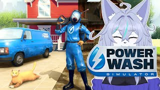 【Power Wash Simulator】ヘリ洗い狼【Vtuber/真咬ハチ】