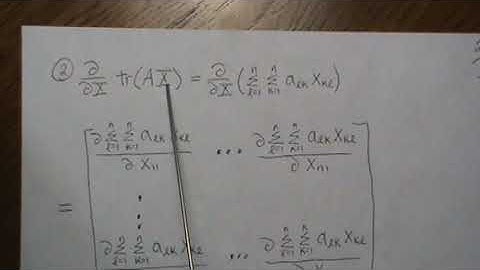 Derivative of a Trace with respect to a Matrix
