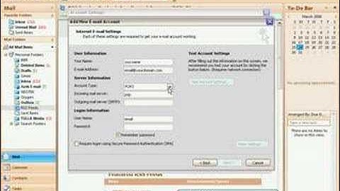 How to configure Outlook 2007 POP3