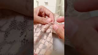 Sewing lace fabric with french seam #sewing #sewingtutorial #sewinghacks Sewing lace fabric with french seam #sewing #sewingtutorial #sewinghacks