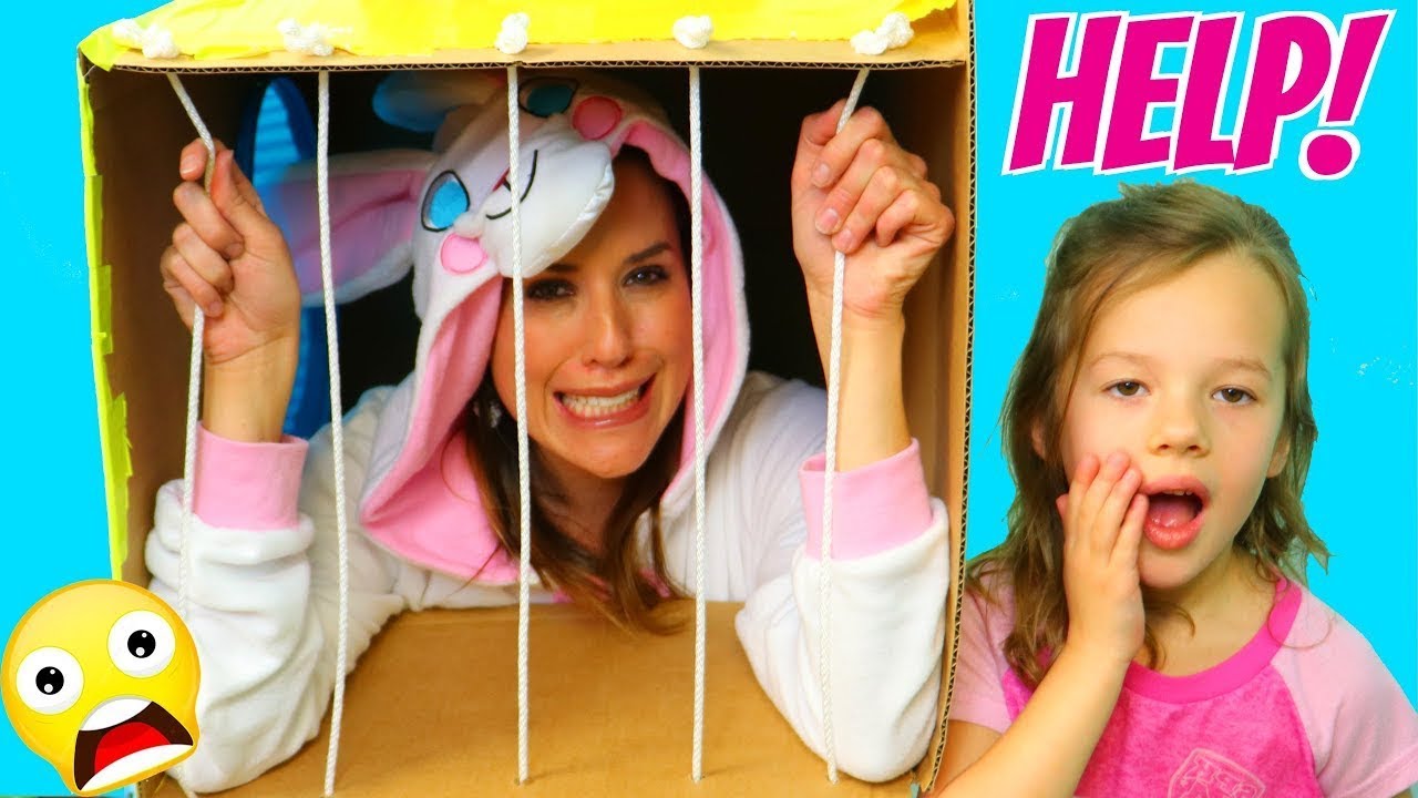 Box Fort Jail Where The EASTER BUNNY Hides After a Ballpit Challenge in