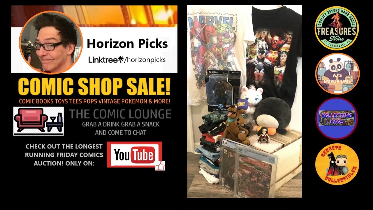 LIVE Friday Comics Shop BIN Claim Sale & Lounge Chat 