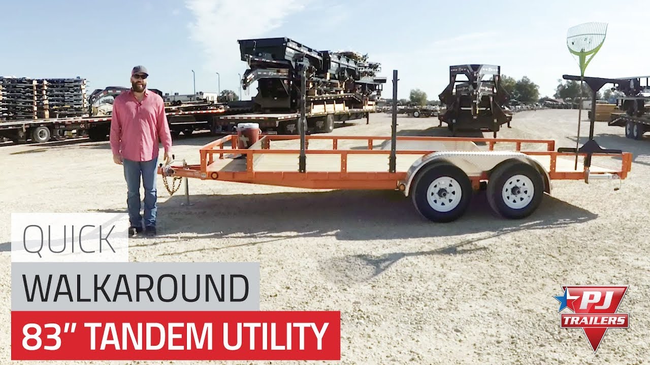 Tandem Axle Channel Utility (UL) Quick Walkaround - YouTube PJ Trailers