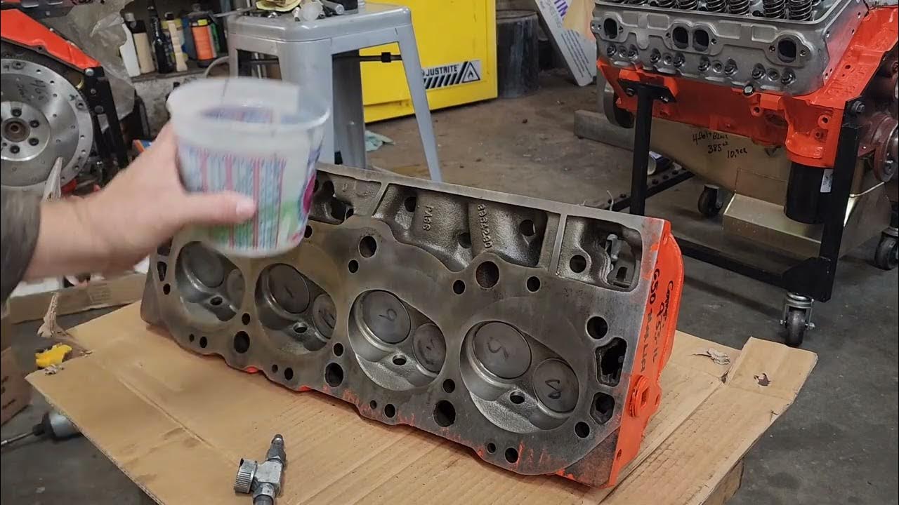 1969 396 BBC Checking cylinder heads for good valve Seal YouTube