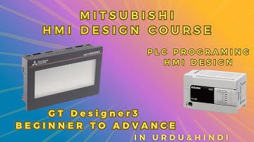 How to Connect Mitsubishi PLC and HMI in GX Works2 & GT Designer3 | Full Simulation | Urdu & Hindi 1