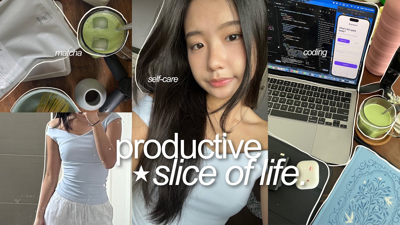 Продуктивные дни дома 💻 видеоблог о работе, программирование, уход за кожей и приготовление матча