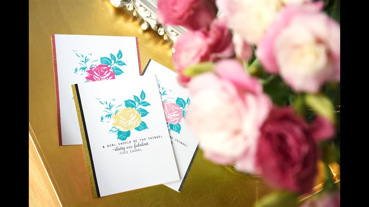 Individual Stamping with Fresh Cut Roses - YouTube