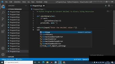 Python Program to Convert Decimal to Binary Using Recursion