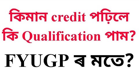 FYUGP: Credit, Level and Qualification