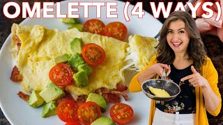 Easy Omelette Recipe (4 Ways)