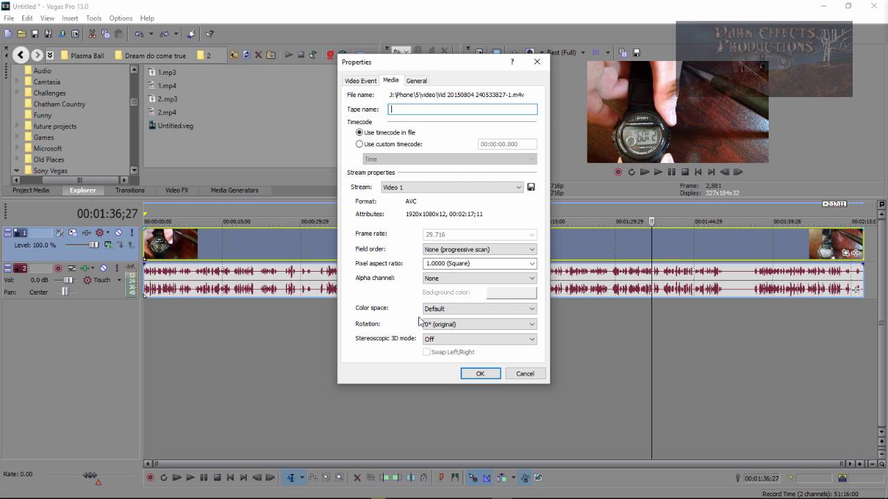 Sony Vegas Pro 13 Lesson 60 - Fix upside down video - YouTube