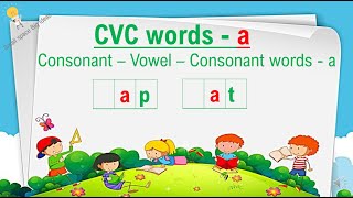 PART 2 | THREE LETTER WORDS | BLEND WITH PHONICS SOUND | VOWEL A | CVC WORD BLENDS | PRESCHOOLERS