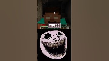 Herobrine in Minecraft troll face #herobrine #minecraft #trollface #shorts